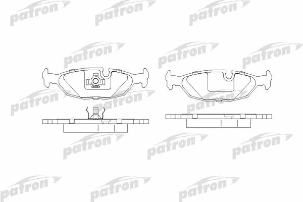 PATRON PBP296 Колодки тормозные дисковые задн BMW: 3 82-91, 3 Touring 87-94, 3 кабрио 85-93, 5 81-87, 6 76-90, Z1 88-91