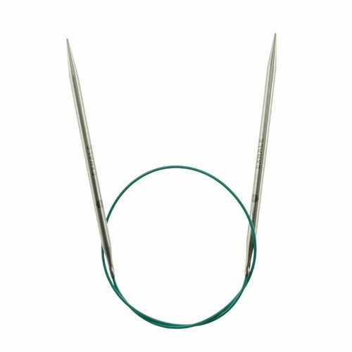 Спицы круговые Mindful 5мм/60см, нержавеющая сталь, серебристый, KnitPro, 36081 спицы круговые mindful 6 5мм 60см нержавеющая сталь серебристый knitpro 36084
