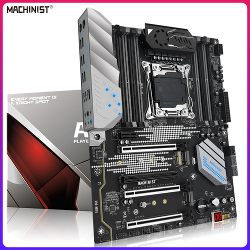 Материнская плата 2011-3 Machinist X99 MR9S (X99 B85, 8DDR4 4CH, 4x PCI-Ex16, PCI-Ex1, M2 NVME SATA Wi-Fi, USB 3.0, GBLAN, ATX)