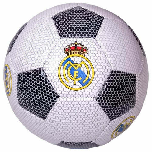 фото Мяч футбольный клубный real madrid e41659-1 белый, черный hawk