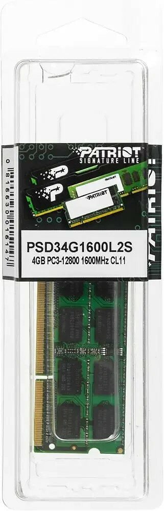 PATRIOT DDR3 SO PSD34G1600L2S 4GB - фото №11