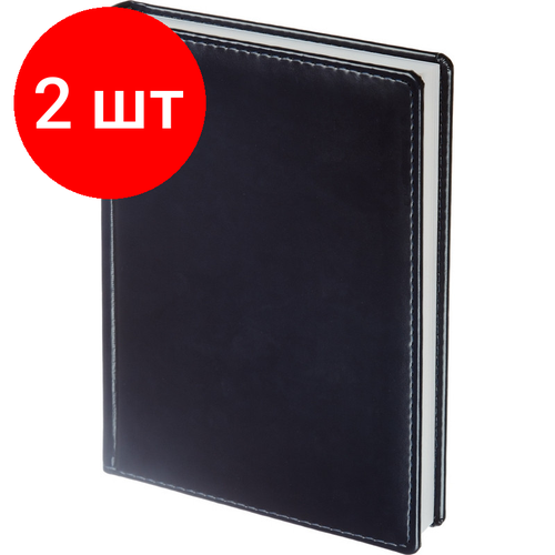 Комплект 2 штук, Ежедневник недатированный синий, А5.142х210мм,176л, АTTACHE Каньон