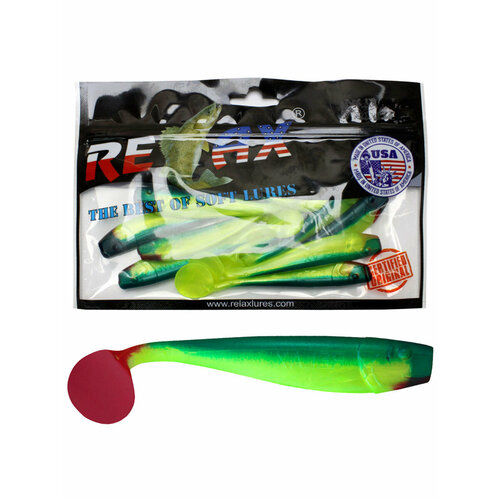 силиконовая приманка для рыбалки relax риппер kingshad 4 длина 10 0cm вес 8 9g цвет l064 silk baby bass 10 штук Силиконовая приманка для рыбалки RELAX - Риппер KINGSHAD 4, длина - 10,0cm, вес - 8,9g, цвет S208 (Silk Pearl, Blue) (10 штук)