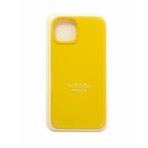 Чехол-накладка для iPhone 15 Plus VEGLAS SILICONE CASE NL закрытый желтый (4)