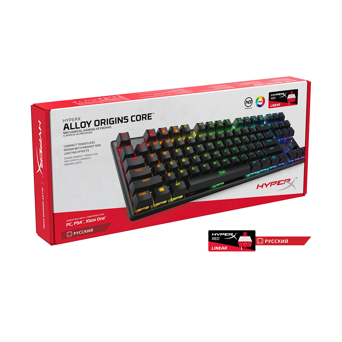 Клавиатура HYPERX Alloy Origins Core Tenkeyless, USB, черный [hx-kb7rdx-ru] - фото №19