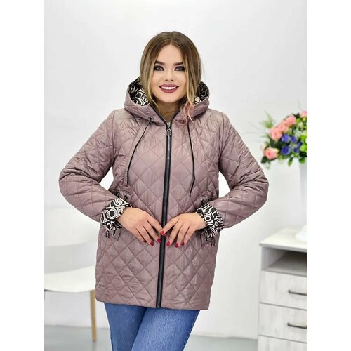 фото Куртка tango plus, размер 56, розовый, лиловый