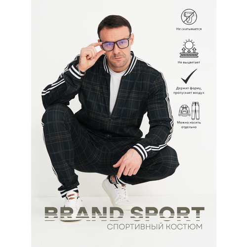 фото Костюм , размер 58 4xl, зеленый brand sport