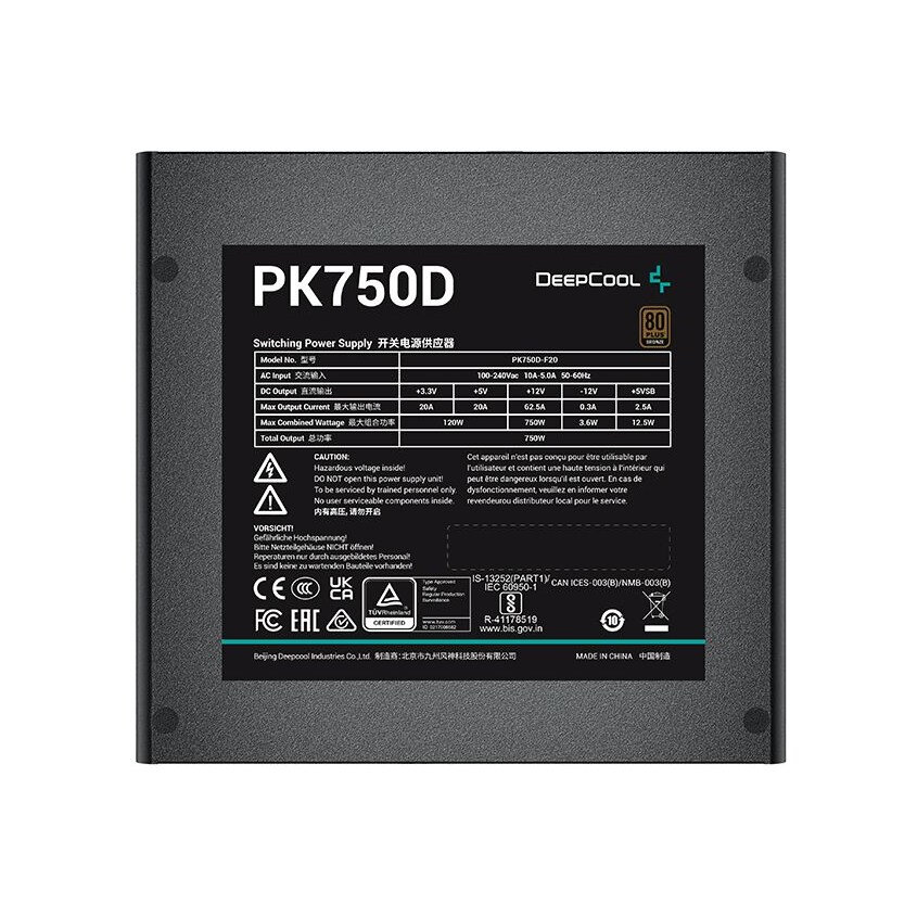 Блок питания Deepcool PK750D 750W (R-PK750D-FA0B-EU) - фото №19