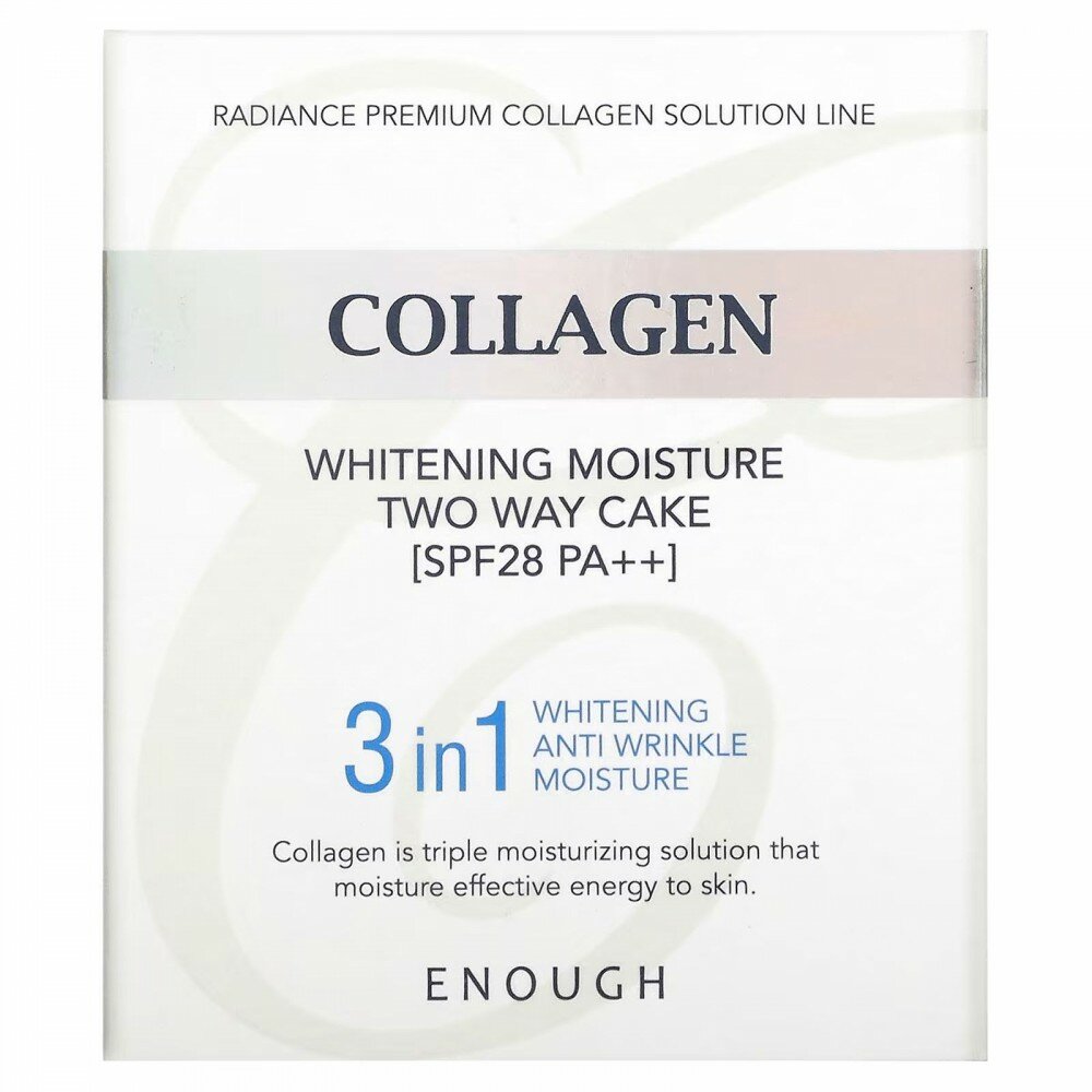 Пудра Enough Collagen Whitening moisture twoway cake #21 - фото №14