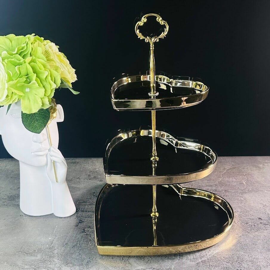 Трехъярусная этажерка Lenardi Multicolor 16.5см/20.5см/27см, фарфор