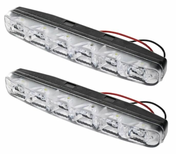 Дневные ходовые огни 12V 6 LED (комплект 2 шт), арт:100-11М