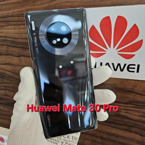 Крышка для Huawei Mate 30 Pro (заднее стекло) хорошее качество цвет: чёрный