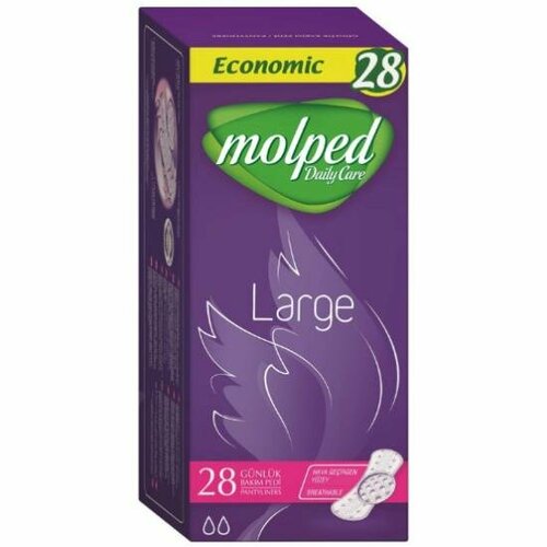 прокладки ежедневные molped pantyliner мягкость хлопка 20 шт Прокладки женские MOLPED first&last days ежедневные, 28 шт