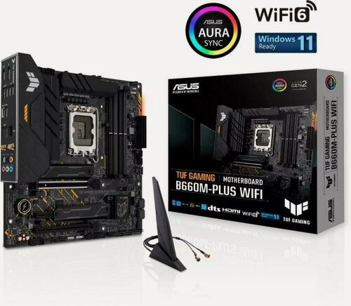 Изображение товара Материнская плата Asus TUF GAMING B660M-PLUS WIFI (LGA1700, mATX)