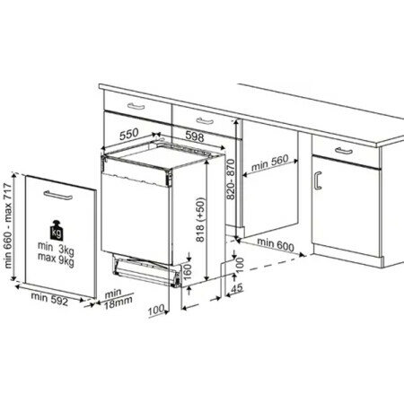 Встраиваемая посудомоечная машина HOTPOINT HI 5D84 DW, полноразмерная, ширина 59.8см, полновстраиваемая, загрузка 15 комплектов, белый — фото 10