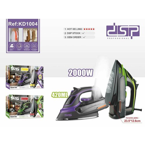 Благодаря своим качественным характеристикам утюг DSP KD-1004 станет незаменимым помощником для любой хозяйки C керамической подошвой Ваши вещи будут идеально выглажены 210000₽