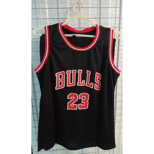 Для баскетбола Чикаго размер 4XL ( русский 56 ) формa ( майка + шорты ) баскетбольного клуба NBA CHICAGO BULLS №23 JORDAN черная