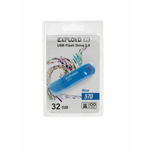 USB флеш накопитель 32GB-570 синий exployd 32gb 570 синий