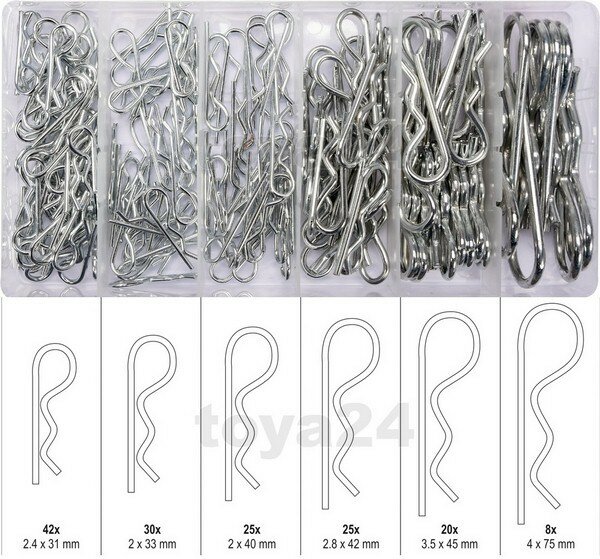 Набор шплинтов 150 пр r-образных Yato YT06883