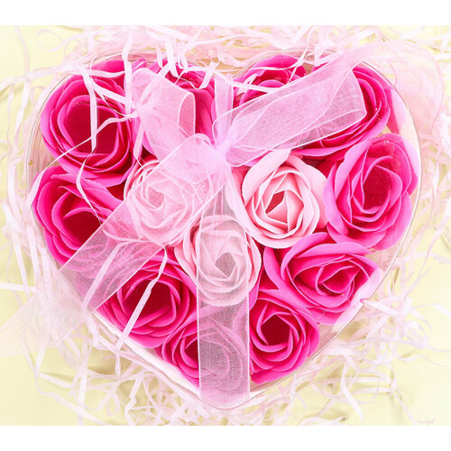 Мыльные розы подарочный набор для женщин подарок на день влюбленных 14 февраля 8 марта розовый 199₽