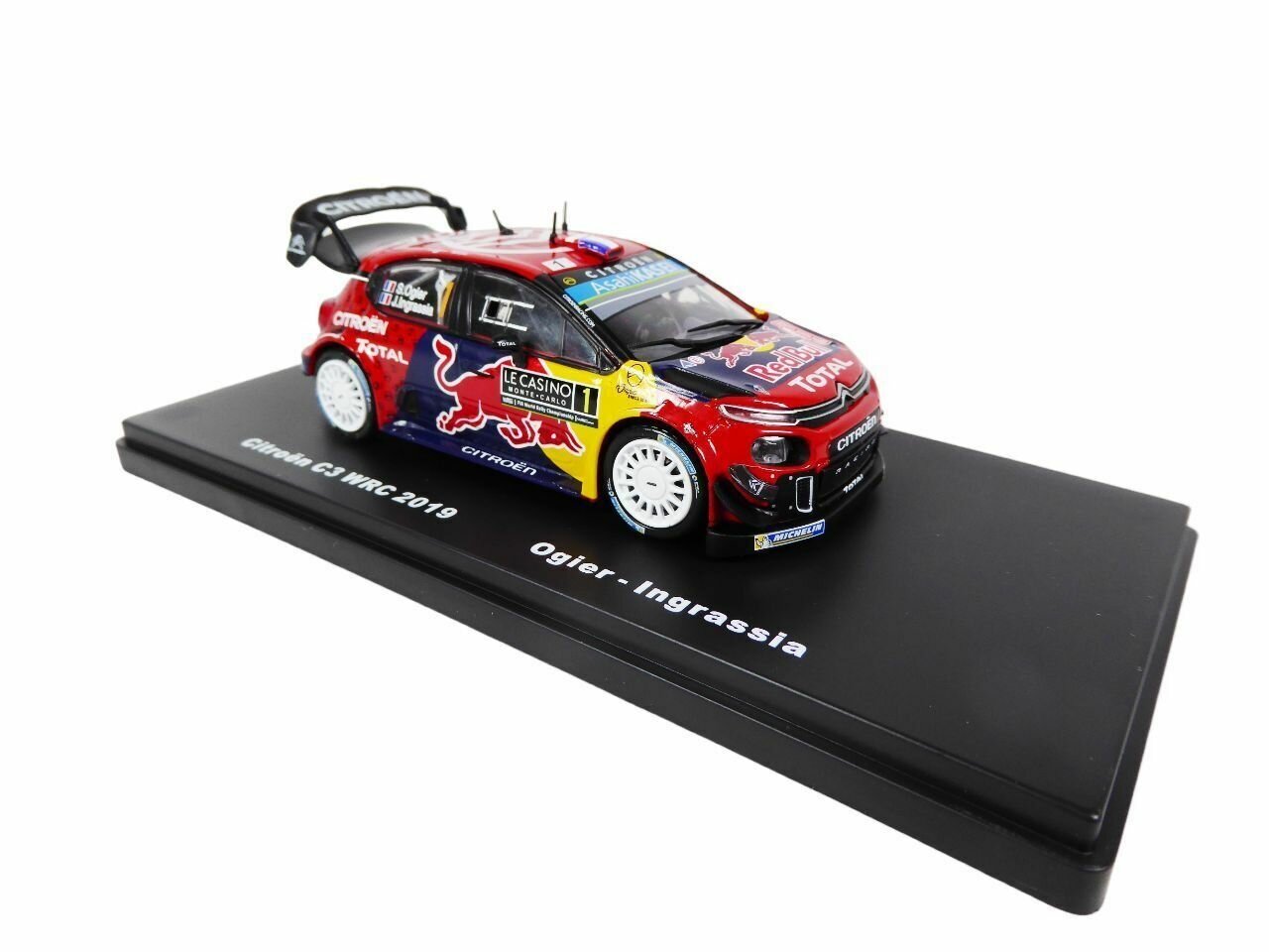 CITROEN C3 WRC Winner Rally Monte Carlo, Ogier/Ingrassia (2019), Red Bull, масштабная модель коллекционная