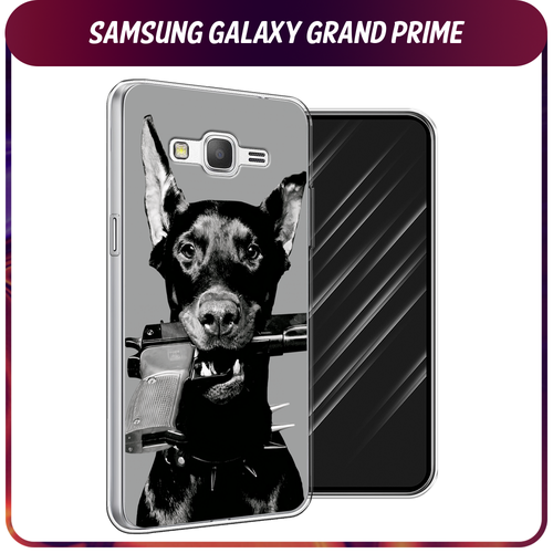 Силиконовый чехол на Samsung Galaxy Grand Prime/J2 Prime / Самсунг Галакси Grand Prime/J2 Prime Доберман чехол книжка mypads для samsung galaxy j2 prime grand prime plus самсунг j2 prime смешать два цвета черный серый