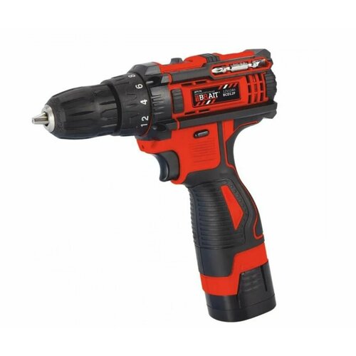 Дрель аккумуляторная BRAIT BCD12SP 12В Li-ion 1 аккумулятор 2 Ач 2 скорости 253700₽