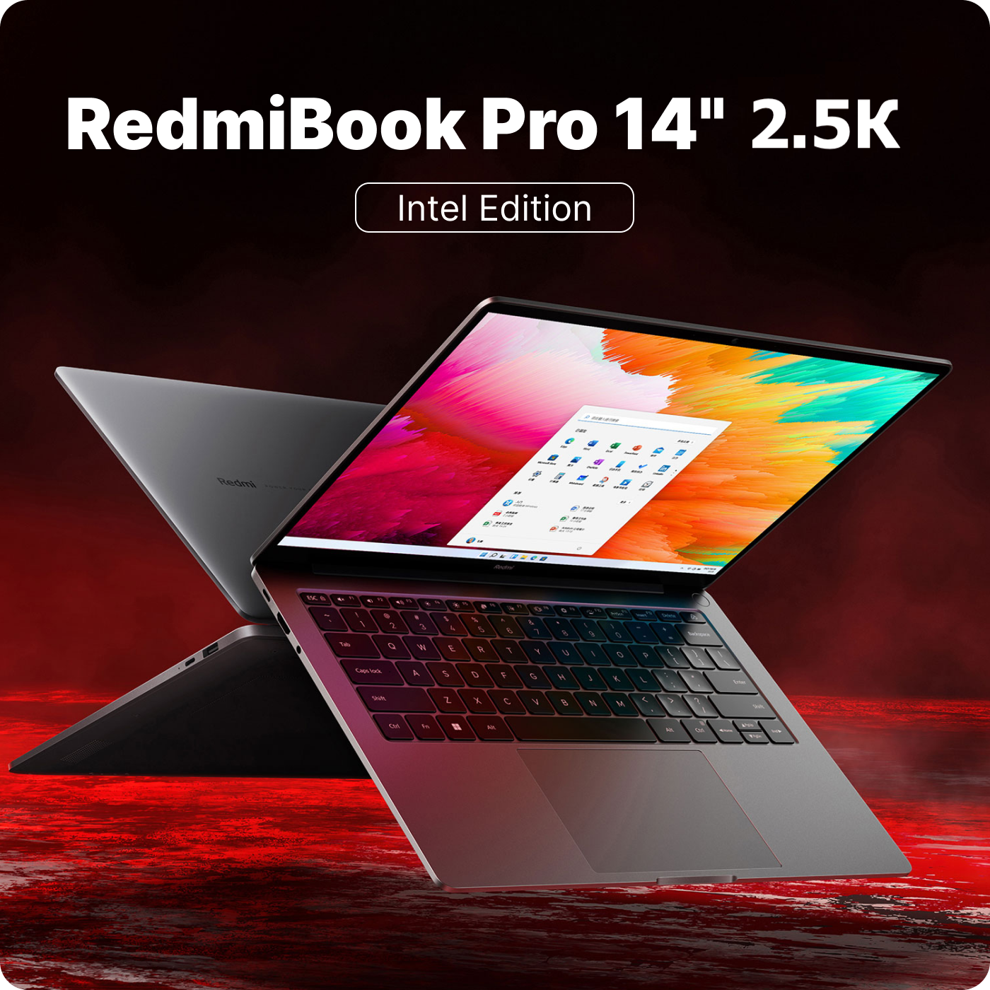 14" Ноутбук Xiaomi RedmiBook Pro 14" 120 Гц 2560x1600, Intel Core i7-12650H 2.3 ГГц, RAM 16 ГБ, SSD 512 ГБ, NVIDIA GeForce MX550, русская клавиатура