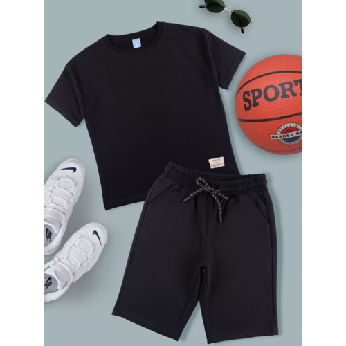 фото Футболка bonito kids, размер 122/128, черный