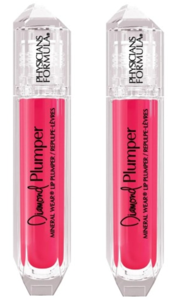 Блеск для губ Physicians Formula Diamond Glow Lip Plumper, увеличивающий объем, тон сияющий розовый, 5 мл, 2 шт.