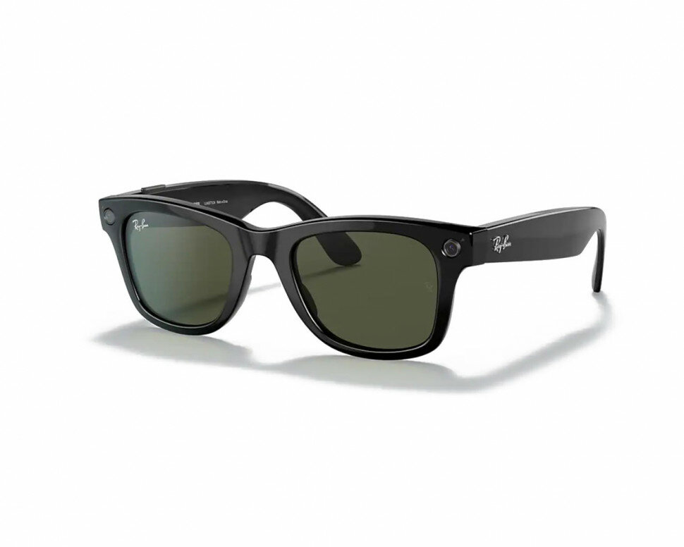 Камера-очки RAY-BAN | META WAYFARER черная оправа серо-зеленые линзы M