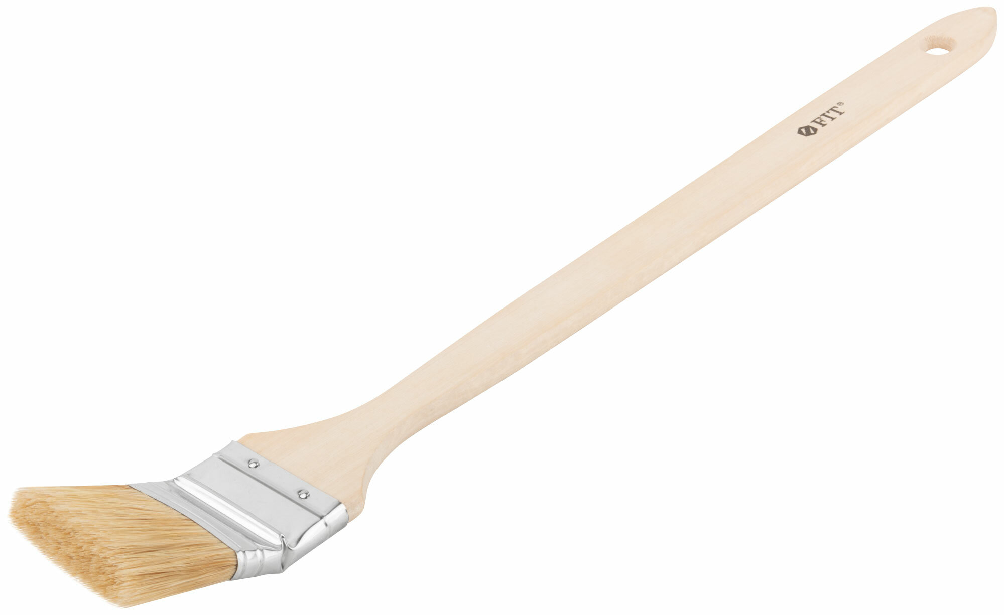 Кисть радиаторная, натуральная светлая щетина, деревянная ручка 2" (50 мм)
