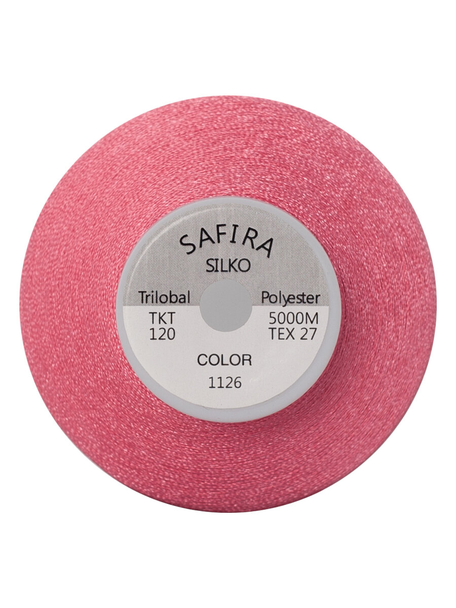 Нитки швейные для вышивания SAFIRA 120D/2, 5000м — фото 1