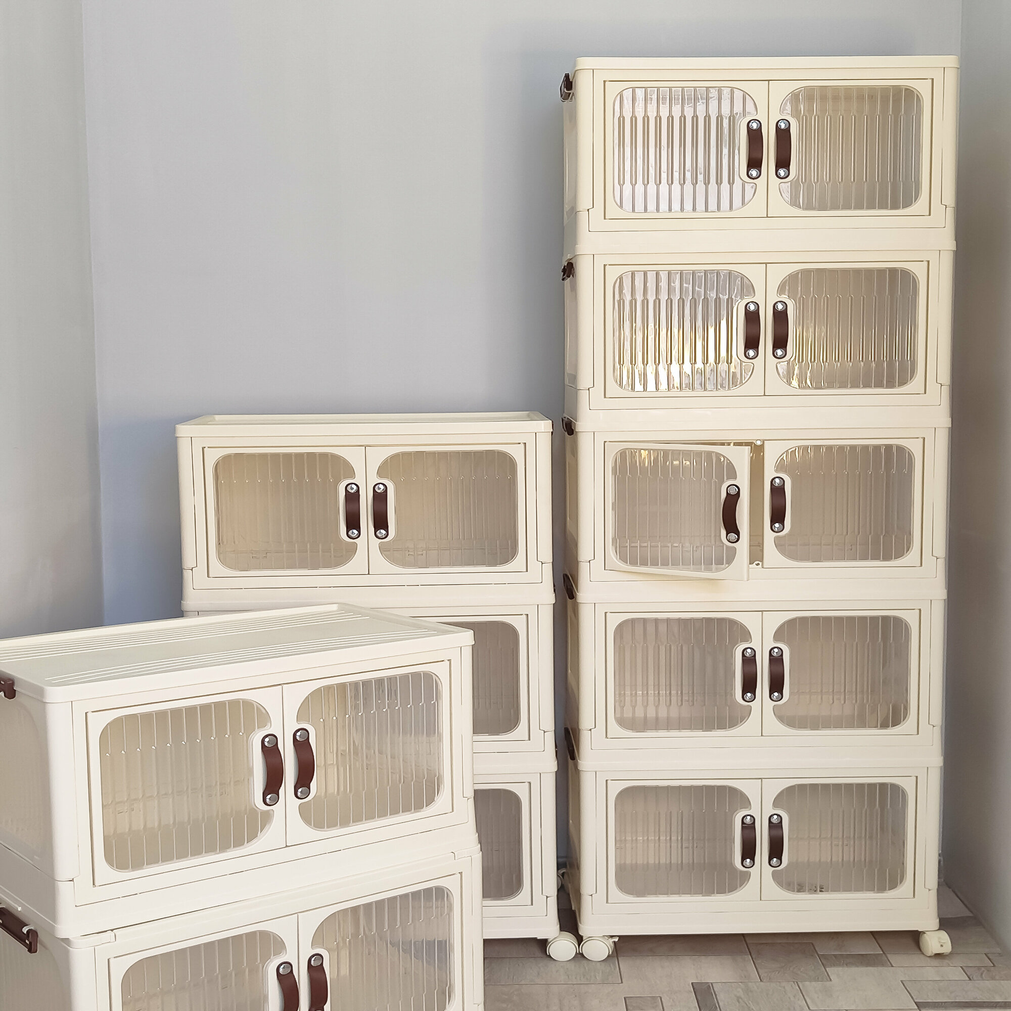 фото Шкаф складной 53*32,5*33 см для детских игрушек, гостиной, кухни, ванной, система хранения, передвижной с колесиками Baizheng