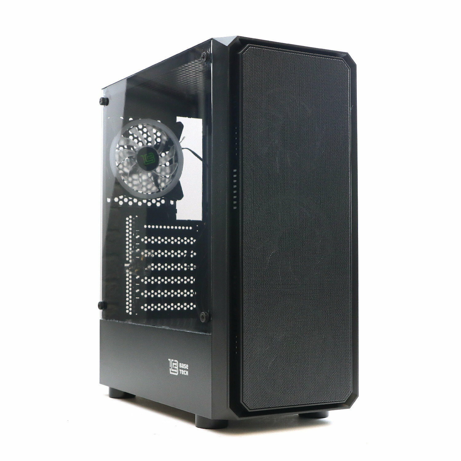 Корпус BaseTech eXtreme GFX-03 ATX, Midi-Tower, без БП черный (BT-GFX-03-MESH-4F-RGB)