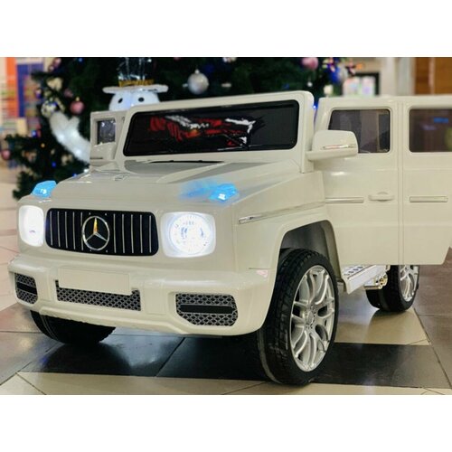Электромобиль детский Mercedes Gelandewagen SMT-7188 белый полноприводный 4WD