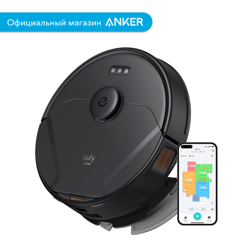 Робот-пылесос eufy Clean X8 Pro Robotic Vacuum / Робот-пылесос с влажной и сухой уборкой / Умный робот-пылесос / Пылесос с навигацией 2 в 1 (T2266), черный