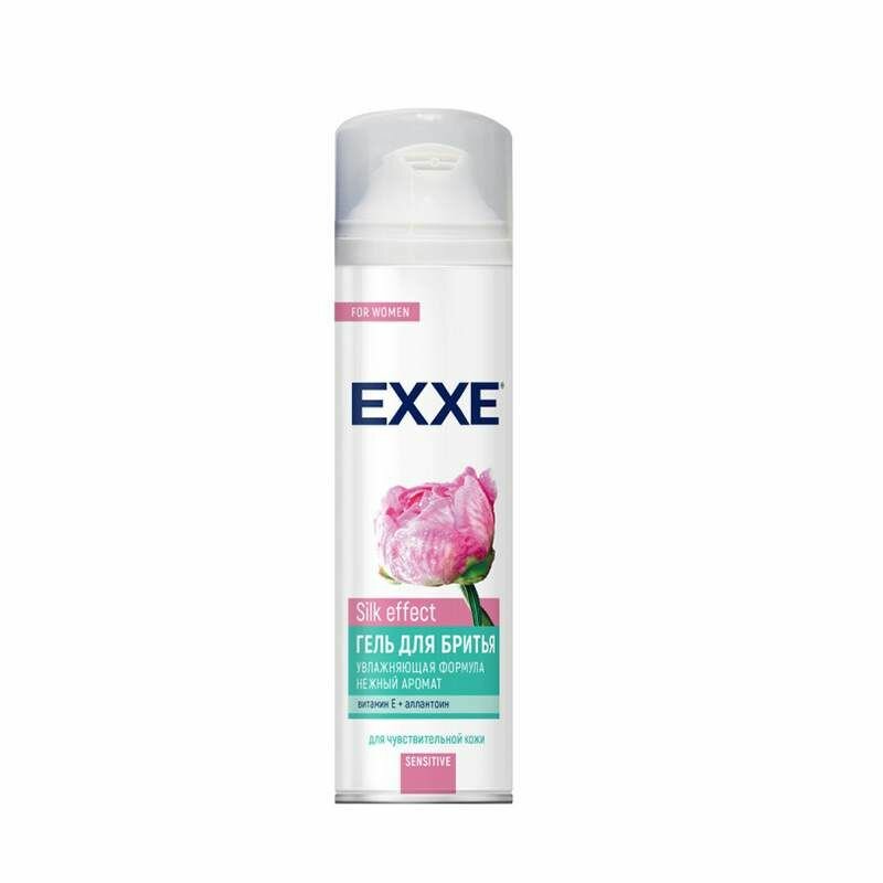EXXE гель для бритья женский sensitive silk effect, 200 мл
