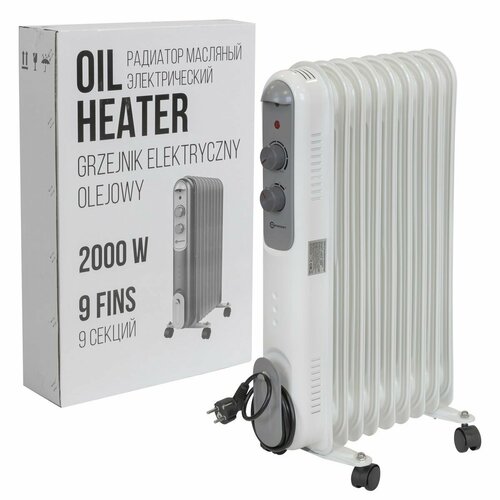 Радиатор масляный электрический 220-240V5060Гц2000Вт9 секций 11х58см3 режима нагрева защ от перегрева40х24х625см FORCEKRAFT FK-YL-B14E-9 862000₽