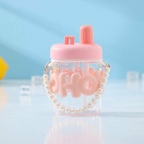 Бутылка для воды стеклянная Бьюти 400 мл 8145 см цвет розовый 1012₽