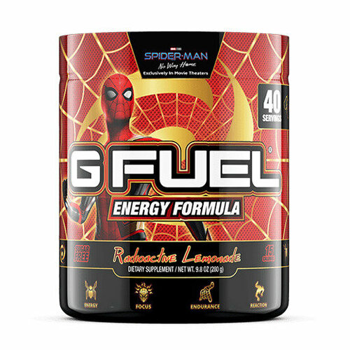 Сухой энергетик GFUEL Radioactive Lemonade Spider-man Hybrid (Лимонное мороженое), 40 порций, 280 г