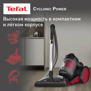 Пылесос с контейнером Tefal Cyclonic Power TW1923RH, красный/черный