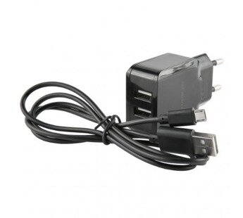 Сетевое ЗУ Red Line NC-2.4A + кабель Micro USB (2USB/2.4A) черное