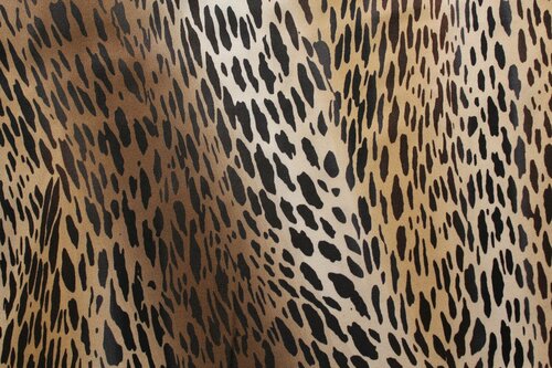 Ткань Шелк-атлас Sonia Rykiel, леопард бежево-золотистый, ш136см, 0,5 м