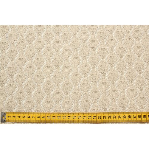 Ткань Кружево A McQueen цвета не белёного льна, с мелким цветочным узором 190г/мп , 190 г/пм, ш140см, 0,5 м