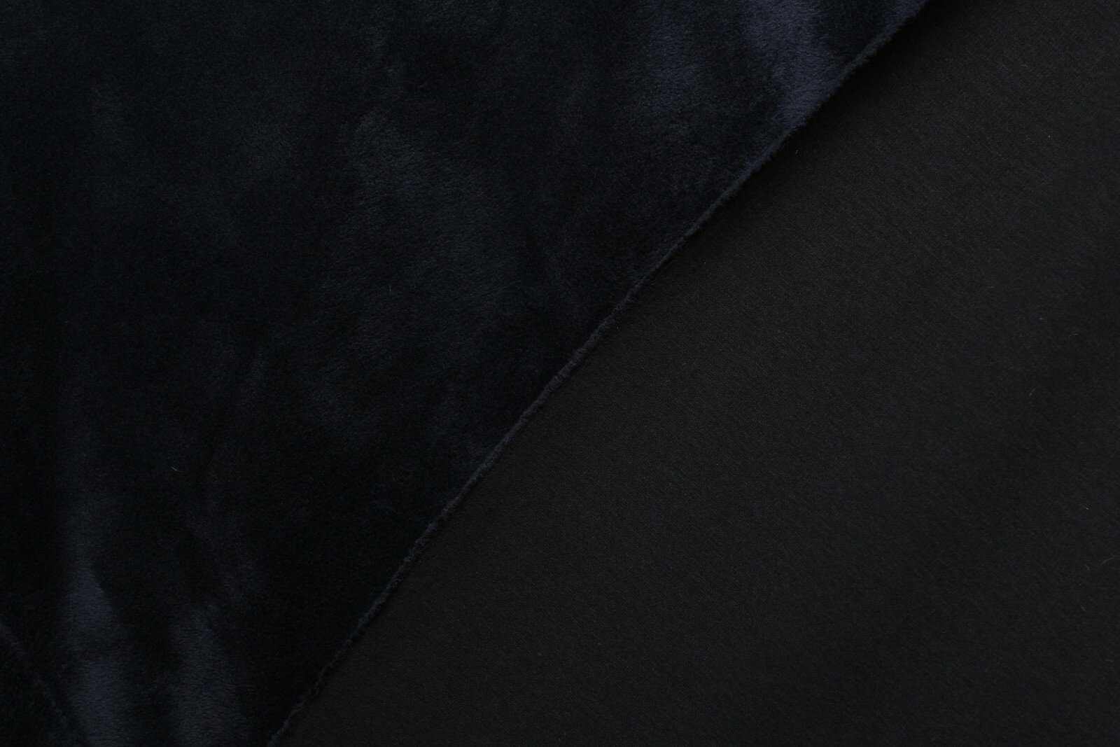 Ткань Мех искусственный коротковорсовый тёмно-синий, ш154см, 0,5 м