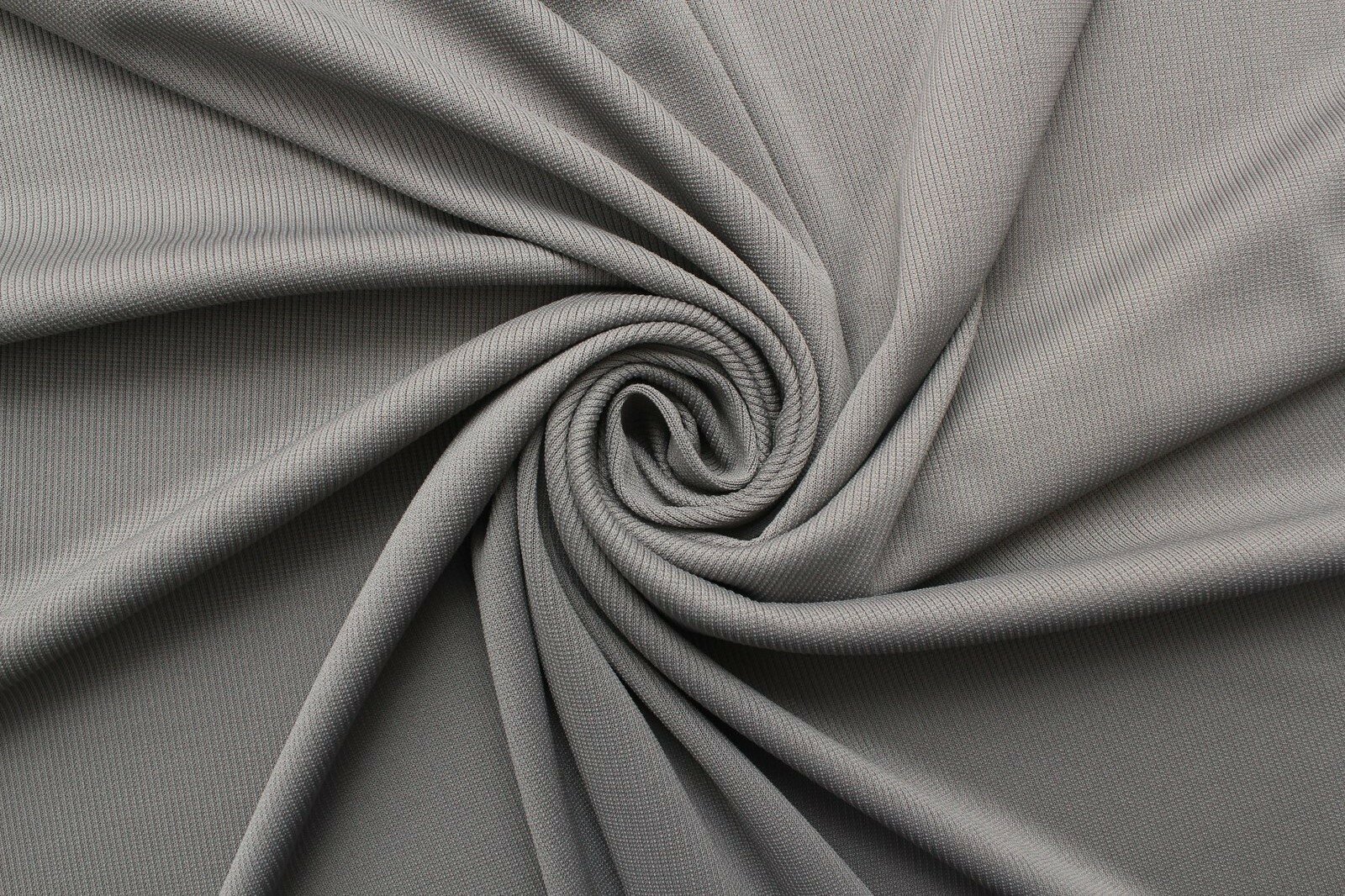 Ткань Трикотаж-стрейч в резинку мышино-серого цвета, ш105см, 0,5 м