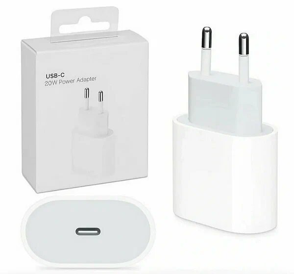 Зарядное устройство для iPhone MHJE3ZM/A, мoщность 20 Вт, белый