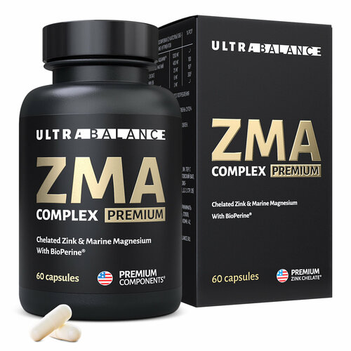 ZMA бустер тестостерона, витамины 60 капсул