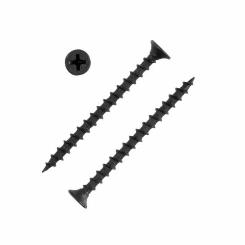 Саморез Жесть по металлу, черный, ГМ 4.2х75, 100 шт, контейнер 500 мл